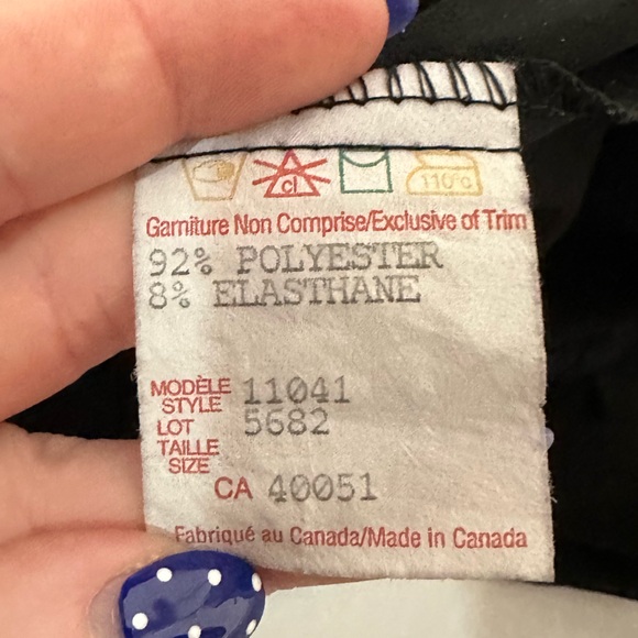 FRANK LYMAN Vintage Black Ruched Button Workwear Office Short Sleeve Size 14 - Picture 6 of 6